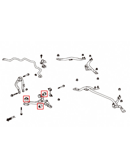 Boccole del Braccio inferiore anteriore Hardrace Honda Accord MK7
