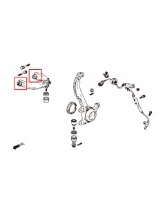 Boccole del Braccio superiore anteriore Hardrace Honda Accord MK7 MK8 2