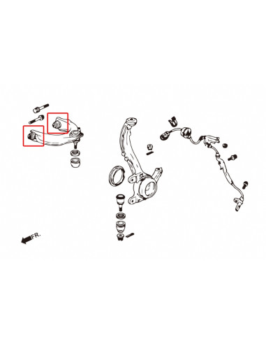 Boccole del Braccio superiore anteriore Hardrace Honda Accord MK7 MK8