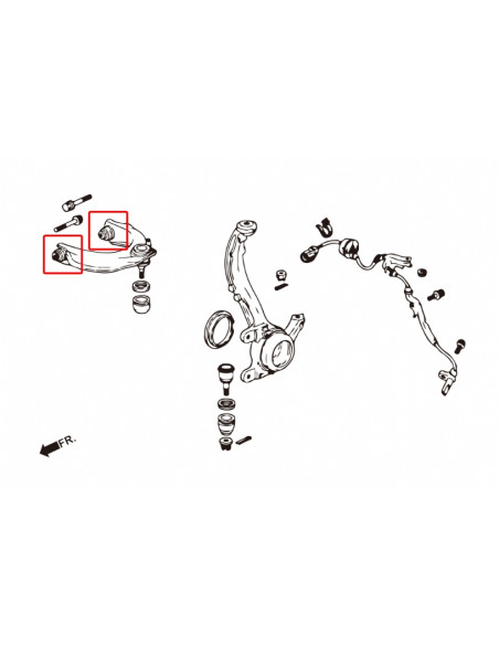 Boccole del Braccio superiore anteriore Hardrace Honda Accord MK7 MK8