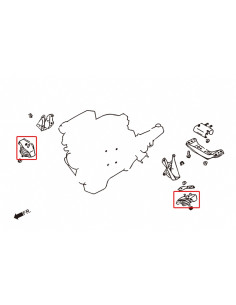 Supporto motore rinforzato Hardrace Nissan Silvia S13 S14 S15 Race Version 2