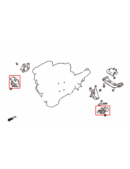 Supporto motore rinforzato Hardrace Nissan Silvia S13 S14 S15 Race Version