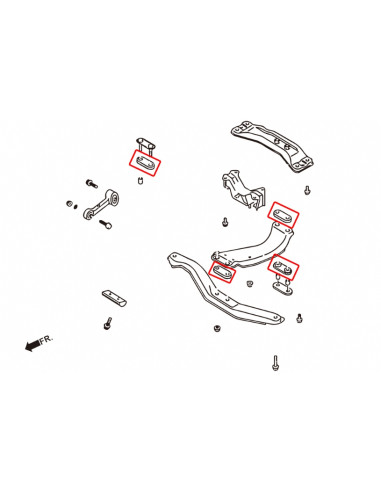 Boccole di Supporto Del Cambio Hardrace Subaru Impreza MK1 MK2 MK3 MK4 MK5 (+ wrx) WRX VA