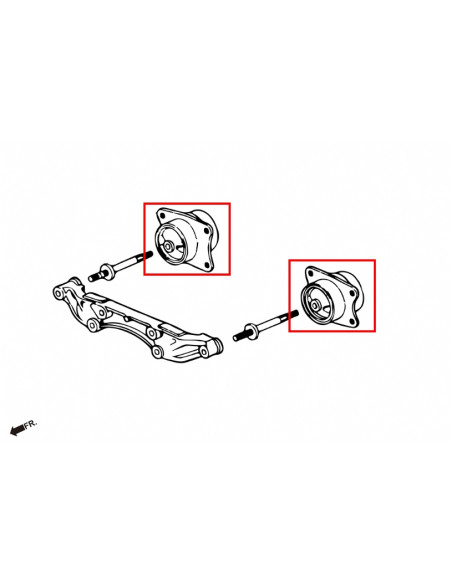 Supporto rinforzato del differenziale Hardrace Honda S2000 MK1 MK2 Posteriore
