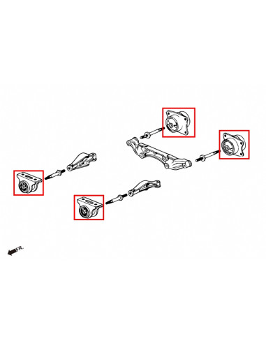 Supporto rinforzato del differenziale  Hardrace Honda S2000 MK1 MK2