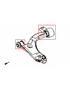 Silent block inferiore anteriore Hardrace Ford Fiesta MK6 + ST 2