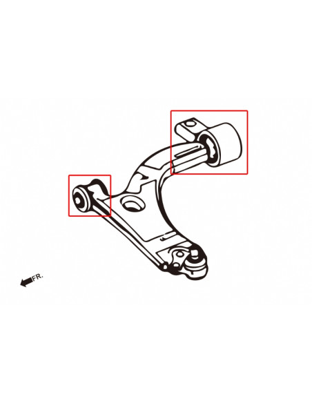 Silent block inferiore anteriore Hardrace Ford Fiesta MK6 + ST