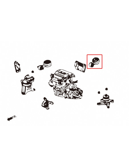 Supporto motore posteriore Hardrace Honda Civic MK8 Motori 2.0