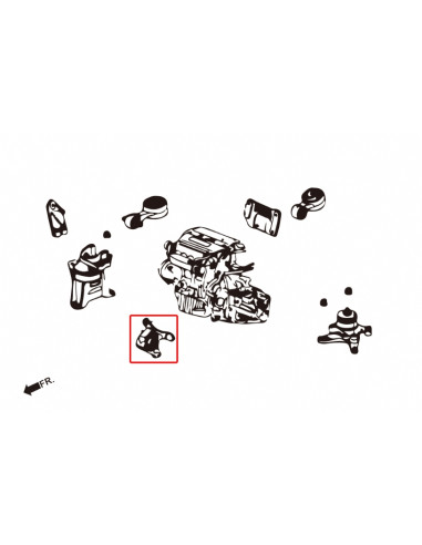 Supporto motore anteriore Hardrace Honda Civic MK8 USDM SI & JDM Type-R