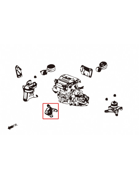 Supporto motore anteriore Hardrace Honda Civic MK8 USDM SI & JDM Type-R