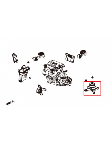 Supporto motore Sinistro Hardrace Honda Civic MK8 USDM SI 2dr & JDM Type-R