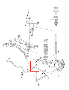 Boccole del Braccio inferiore posteriore Hardrace Nissan 350Z Infiniti G35 2