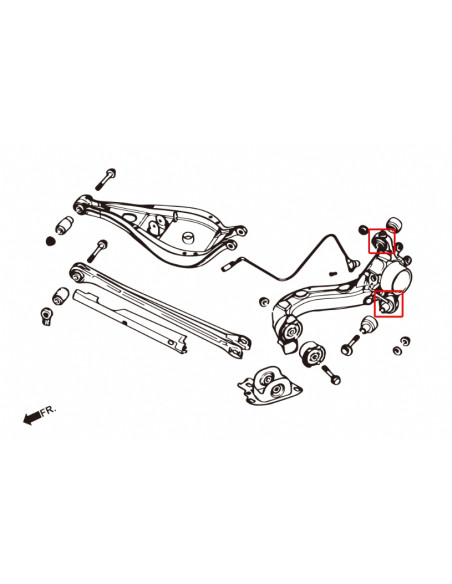 Silent block mozzo posteriore Hardrace BMW Serie 3 E36 E46 +M3 Z4 E85 E86 E89
