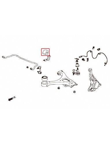 Boccola barra stabilizzatrice anteriore Hardrace Honda Civic MK8 + Type R