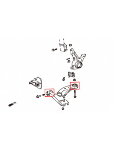 Silent block inferiore anteriore Hardrace Toyota Corolla E120 E150 2