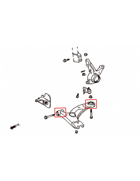 Silent block inferiore anteriore Hardrace Toyota Corolla E120 E150