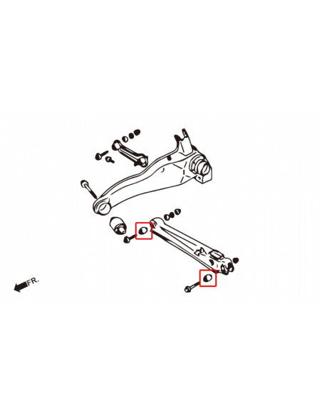 Silent block inferiore posteriore Hardrace Mitsubishi Lancer evo MK1 MK2 MK3
