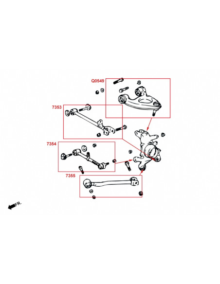 Rear Toe Control Arm Lexus LS, Toyota Celsior