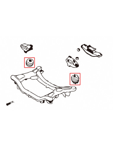 Supporto motore rinforzato Hardrace Hyundai Genesis MK1 2.0 turbo