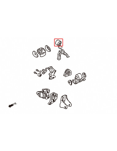 Rear Reinforced Engine Mount Bushing Mitsubishi Lancer evolution