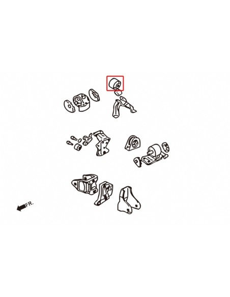 Silent block posteriore Hardrace Mitsubishi Lancer Evo Da VII a X