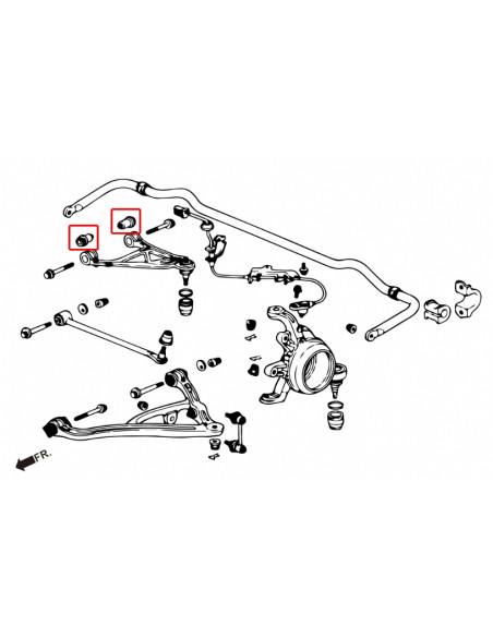 Boccole Braccio superiore posteriore Hardrace Honda S2000 AP2 MK2