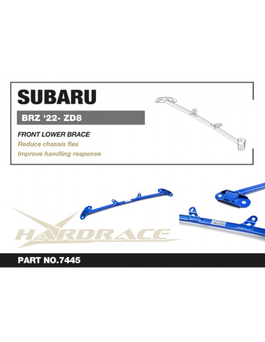 Barra di rinforzo anteriore inferiore Hardrace Subaru BRZ ZC6/ZD8 Toyota GT86 ZN6 GR86 ZN8