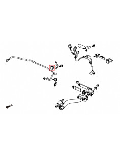 Boccole Barra Stabilizzatrice posteriore Hardrace Honda Civic MK7 Type R Integra DC5 Type R 2