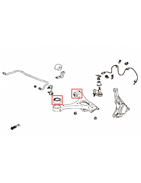 Boccola del braccio sospensione anteriore inferiore Hardrace Honda Civic MK8 + Type R