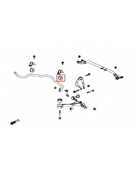 Boccole Barra Stabilizzatrice anteriore Hardrace Honda Accord MK7