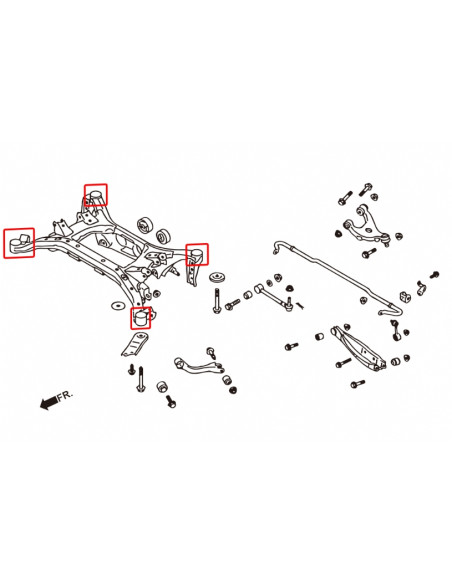 Rear Sub-frame Bushing Scion FR-S, Subaru BRZ, Toyota 86