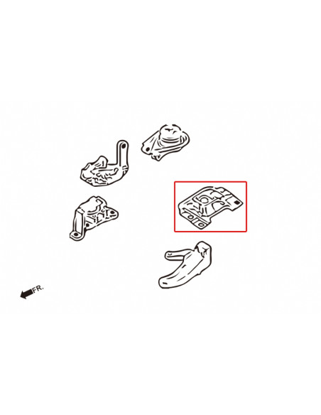 Supporto motore Sinistro Hardrace Mazda 3 MK2