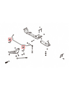 boccole della barra stabilizzatrice anteriori Hardrace Nissan Silvia S13 2
