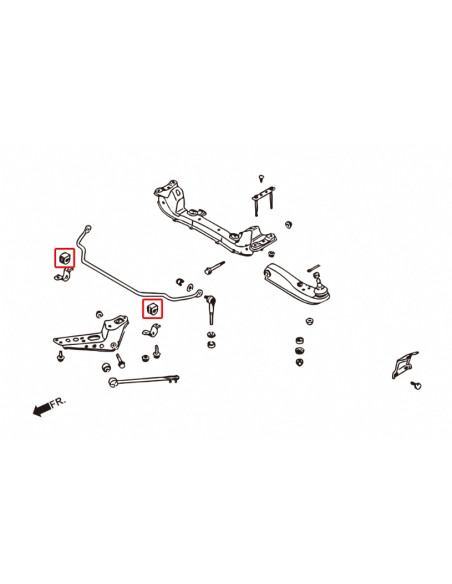 boccole della barra stabilizzatrice anteriori Hardrace Nissan Silvia S13