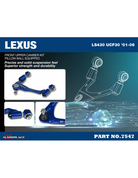 Kit Camber Anteriore Superiore Hardrace Lexus LS MK3 XF30