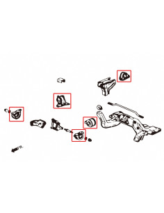 Kit Supporto motore rinforzato Hardrace Honda Del Sol CR-X Civic MK5 MK6 Integra MK3 + Type R Street 2