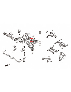 Boccole del supporto del differenziale posteriore Hardrace Nissan 350Z FX MK1 Infiniti G35 2