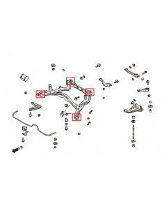 Kit boccole del sottotelaio posteriore Hardrace Nissan Skyline R32 R33 R34 2