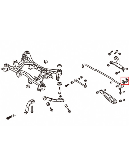 Boccole Barra stabilizzatrice  posteriore Hardrace Subaru BRZ Toyota GR86 GT86 086A Impreza MK4