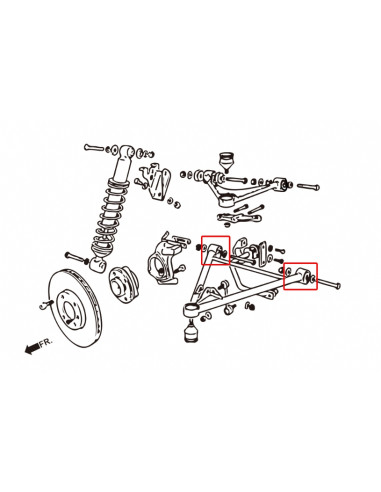 Silent block inferiore anteriore Hardrace Lotus Elise Exige MK2