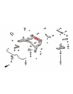 boccole del supporto del differenziale posteriore Hardrace Nissan Silvia S14 S15 2