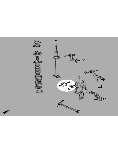 Kit Braccio superiore posteriore Hardrace Lexus LS XF40