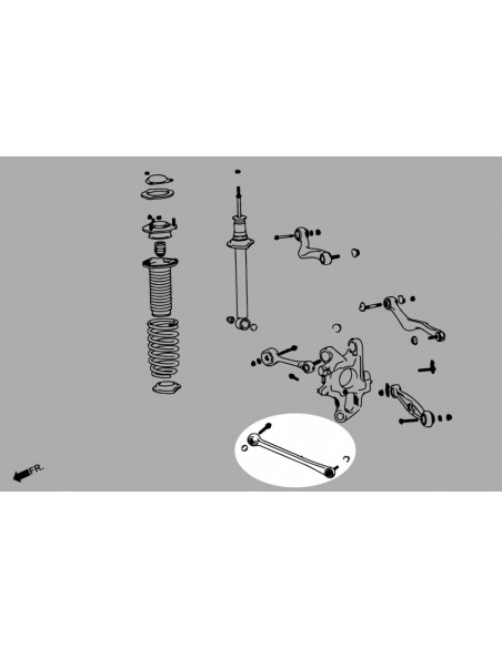 Braccio inferiore posteriore Hardrace Lexus LS MK4 XF40