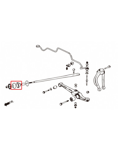Front Tension Rod Bushing Honda Civic, Integra