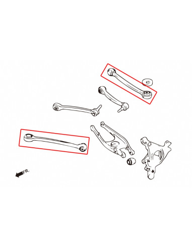 Braccio inferiore anteriore posteriore Hardrace BMW M3 M4 F82 F83 G80 G81 G82 G83 M2 F87 G87