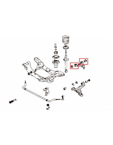 Kit boccole del Braccio superiore anteriore Hardrace Mazda RX-7 FD