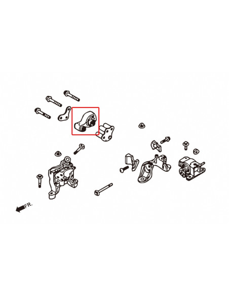 Supporto motore posteriore Hardrace Mazda 3 BM/BN Mazda 6 MK3 GJ/GL