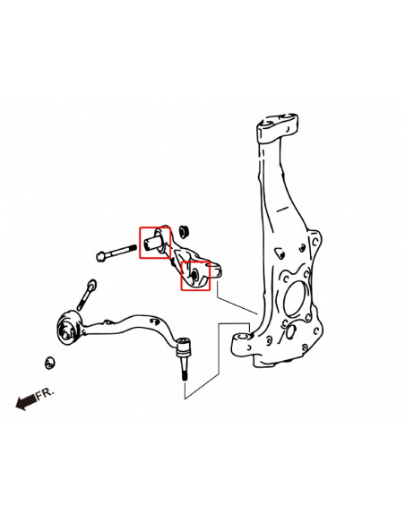 Front Lower Straight Arm Bushing Lexus LS
