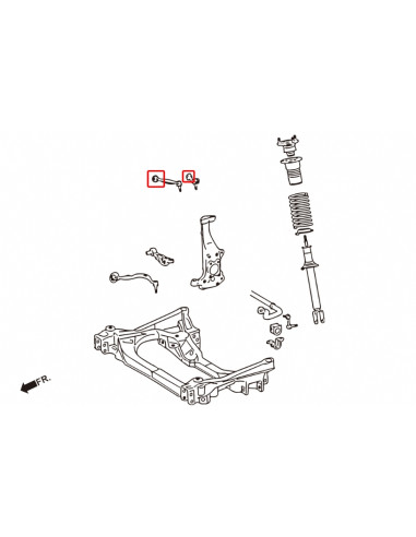 Silent block superiore anteriore Hardrace Lexus LS XF40 MK4