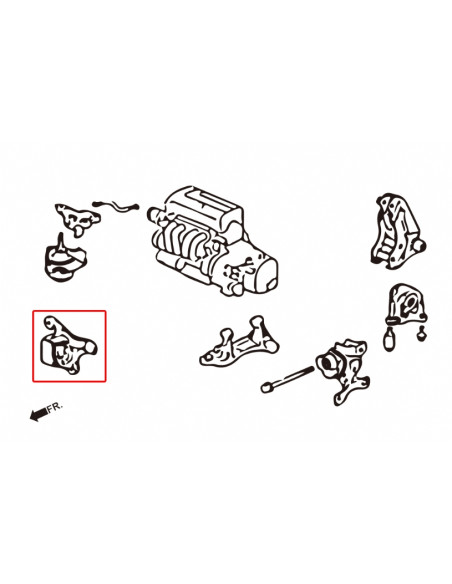 Supporto motore anteriore Hardrace Honda Civic MK7 + Type R Integra MK4 Type R